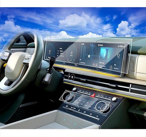 6pcs 2026 2025 Hyundai Santa Fe Screen Protector 【1pcs Design】 & AC Climate Film for 2025 2024 Hyundai Santa Fe SE SEL XRT Limited Calligraphy Hybrid Dual 12.3Inch Plastic Screen Protector Touchscreen in Kuwait