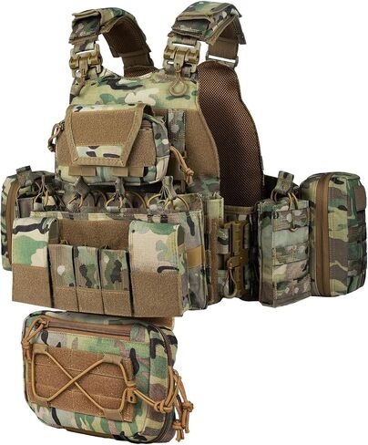 BOMTURN Great Outdoor Tactical Vest Molle Quick Release Adjustable Detachable Modular Vest in Saudi Arabia