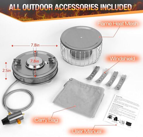 Propane Camping Stove, Portable Camp Gas Stove 13500BTU Burners with Piezo Ignition, Carrying Bag in Saudi Arabia
