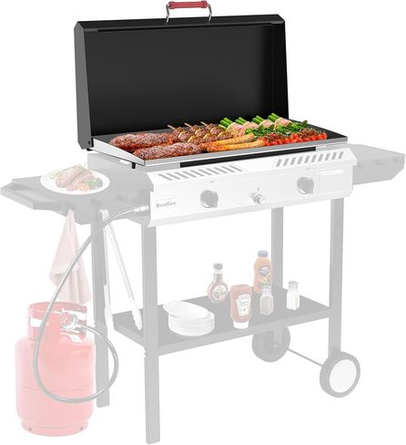 Bestfire 2 Burner Propane Stove, 150,000 BTU Outdoor Gas Stove with Auto | Ignition, Regulator, Side Shelves & Wheels, Portable Propane Camp Stove for Patio Cooking, Frying, Camping and Tailgating in Saudi Arabia