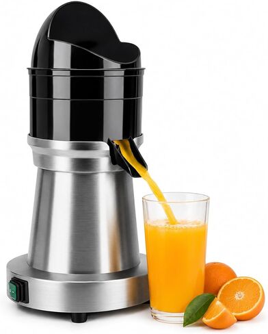YUANHAO Commercial Electric Citrus Juicer Machine | 3 Reamers & Splash Guard, Stainless Steel Automatic Orange/Lemon/Grapefruit Juicer for Bars, Restaurants, Home Use in Kuwait