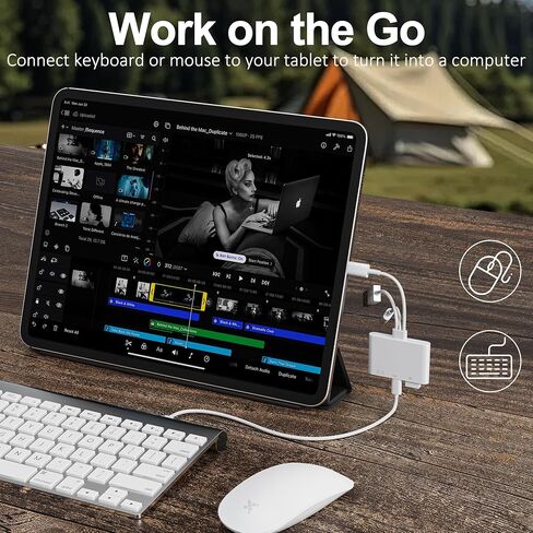 4 in 1 SD Card Reader for iPhone,USB-C/Lightning/USB-A,OTG Adapter,Fast Photo Transfer from Digital Camera SD/TF Card to Phone,SD/Micro SD Card Adapter for iPhone,iPad,Android,USB Flash Drive in Kuwait