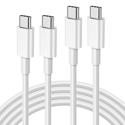 APFEN USB C to USB C Cable (6FT, 2Pack),Type-C 60W Fast Charging Cord | Type C Charger for iPhone 17/16/15 Pro Max Samsung S25 S24 S23 Note 20 MacBook iPad Air，White in Kuwait