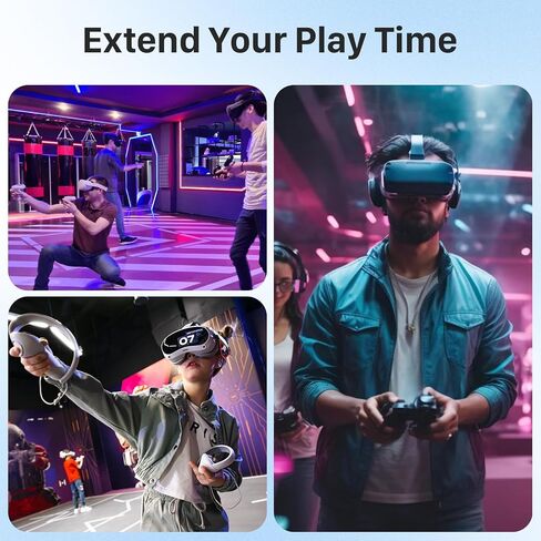 2 حزمة بطارية 5000 مللي أمبير في الساعة لـ Meta Quest 2، ملحقات شاحن بطارية VR ممتدة خفيفة الوزن لـ Meta Oculus Quest 2 حزام الرأس الأصلي وحزام Elite، لوقت تشغيل إضافي 2-4 ساعات - 2 أبيض in Saudi Arabia