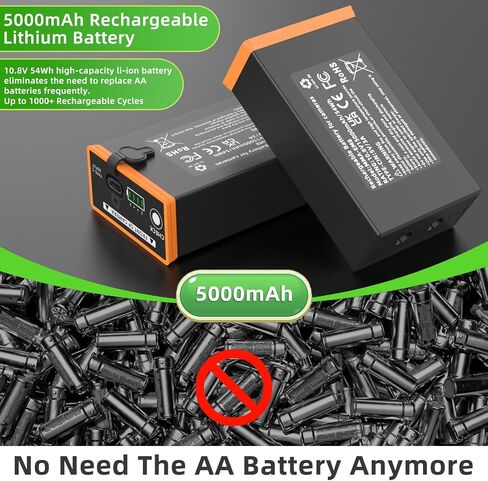 2 Pack Power Mag Rechargeable Lithium-Ion Battery Compatible with Moultrie Edge, Edge 2, Edge Pro, Edge 2 Pro, Edge 3 Series Cellular Trail Camera-Capacity 5000mAh Equivalent 18 Alkaline AA Batterias in Kuwait