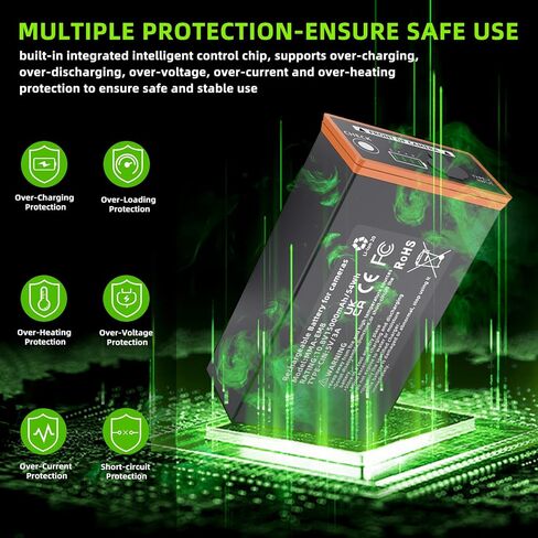 2 Pack Power Mag Rechargeable Lithium-Ion Battery Compatible with Moultrie Edge, Edge 2, Edge Pro, Edge 2 Pro, Edge 3 Series Cellular Trail Camera-Capacity 5000mAh Equivalent 18 Alkaline AA Batterias in Kuwait
