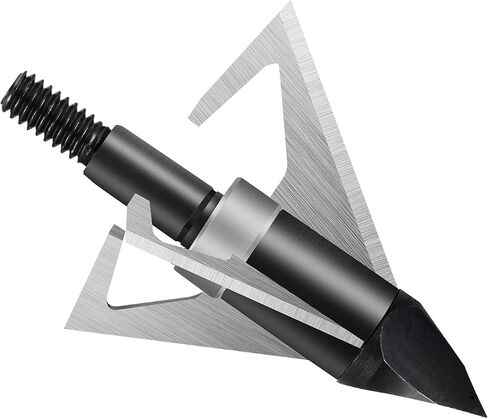 DEEPOWER Archery Broadheads 100 125 Grain 3 Blades Hunting Arrow Heads Arrow Tips Compatible with Crossbow and Compound Bow 1+1/2 inch Cut in Saudi Arabia