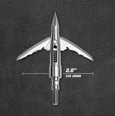 Bowmar Archery Beast Broadheads, World's Fastest Deploying, Sharpest Penetrating Machanicals, 3 Stainless Steel Ferrules, No Practice Tip in Saudi Arabia
