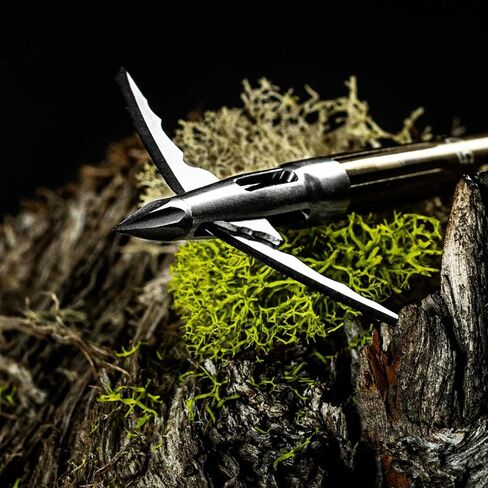 Bowmar Archery Beast Broadheads, World's Fastest Deploying, Sharpest Penetrating Machanicals, 3 Stainless Steel Ferrules, No Practice Tip in Saudi Arabia