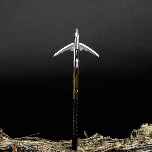 Bowmar Archery Beast Broadheads, World's Fastest Deploying, Sharpest Penetrating Machanicals, 3 Stainless Steel Ferrules, No Practice Tip in Saudi Arabia