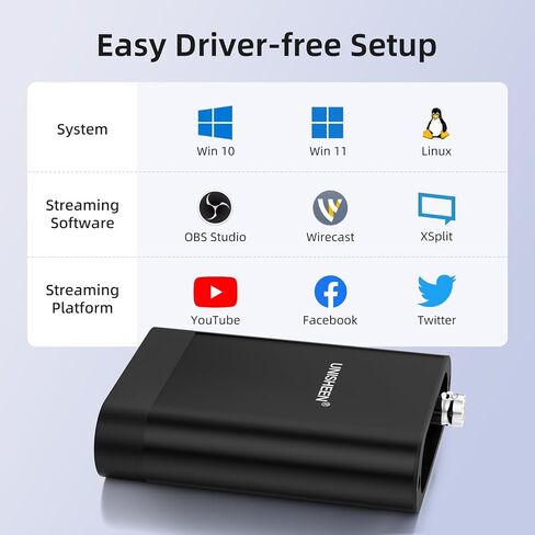 SDI Video Capture Card-SDI to USB 3.0 1080P60 Video Capture Device for Game Streaming Video Recording for Windows, OSX (Mac),Linux（Support Level B） in Saudi Arabia