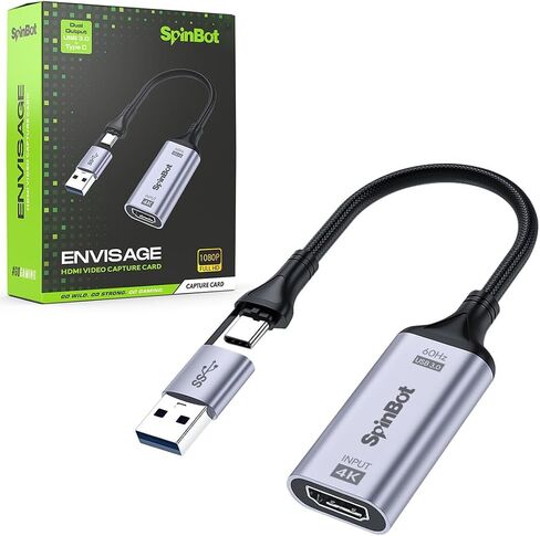 Envisage Full HD Video Capture Card 4K HDMI to USB3.0 1080p/ 60FPS Capture Card for Gaming, Streaming, Broadcast and Video Recording Windows, Mac, Android in Saudi Arabia