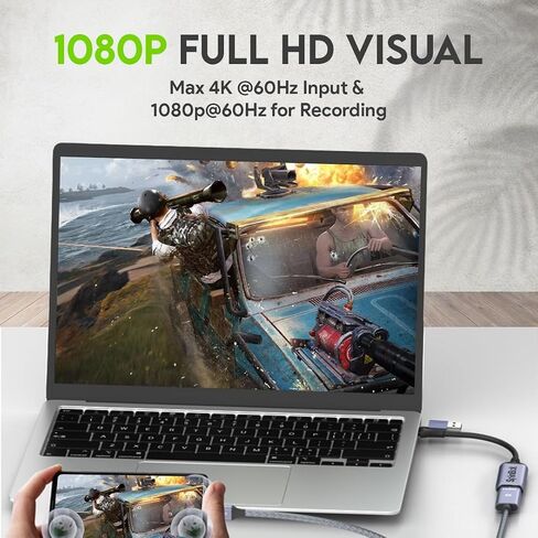 Envisage Full HD Video Capture Card 4K HDMI to USB3.0 1080p/ 60FPS Capture Card for Gaming, Streaming, Broadcast and Video Recording Windows, Mac, Android in Saudi Arabia