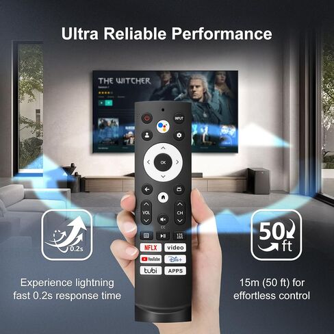 Only for Hisense Google Smart TV Voice Remote Replacement 4K QLED UHD Mini-LED Quantum ULED Series Remotes Control - 1 Year Warranty in Saudi Arabia