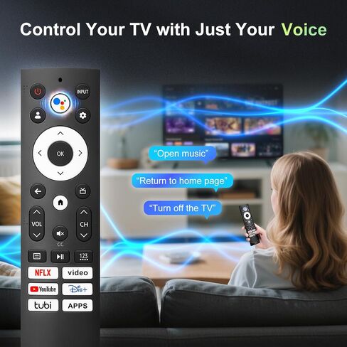 Only for Hisense Google Smart TV Voice Remote Replacement 4K QLED UHD Mini-LED Quantum ULED Series Remotes Control - 1 Year Warranty in Saudi Arabia