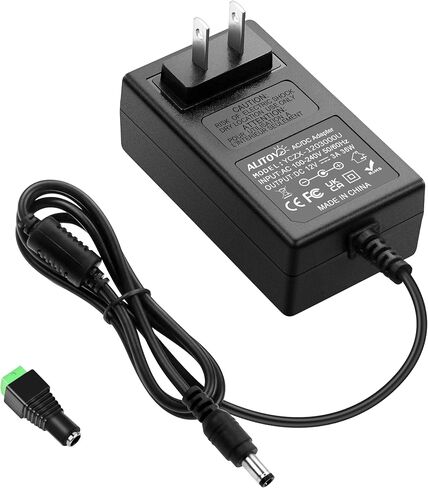 ALITOVE 12V Power Supply White 3A 36W AC Adapter 100-240V 50-60Hz to DC 12 Volt Power Cord 2A 1.5A 1A 5.5mmx2.5mm 2.1mm for LED Strip Light Lamp Digital Picture Frame Monitor Camera Router in Kuwait