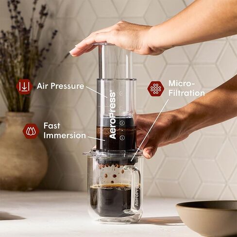 AeroPress White Paper Micro-Filters, 2 pack, 700 Count Count | Compostable Coffee Filters Made From White, Chlorine-Free Paper, Fits Standard Size AeroPress Manual Coffee Makers in Saudi Arabia