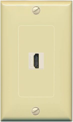 لوحة حائط HDMI مخصصة من RiteAV، 1 منفذ - 1 عصابة [أسود/أسود] in Kuwait