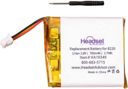 Headset Advisor Compatible Battery Replacement for Plantronics Savi 8220 Headset- Includes Micro Screwdriver in Saudi Arabia