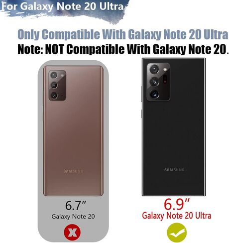 Sitong Battery Case for Samsung Galaxy Note 20 Ultra 5G, 5000mAh Rechargeable Extended Battery Charging Charger Case, Add 100% Extra Juice, Not Compatible with Galaxy S20 Ultra Black in Kuwait