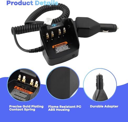RLN6433A NNTN8525 Rapid Vehicle Car Charger for Motorola R7 XPR7550 XPR6550 XPR6350 XPR3500 XPR3300e XPR7350e APX4000 APX1000 APX 900 Radio & Compatible with PMNN4409/4077/4448 Batteries in Saudi Arabia