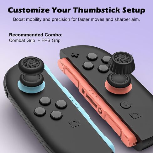 Baoyemes Thumb Grips Set for Nintendo Switch 2/Pro, Anti-Slip Joycon Controller Caps, Ergonomic Design, Enhanced Gaming Grip, Thumb Grip Caps, Switch 2 Joystick Caps, Black, 3 Pairs (6 PCS) in Saudi Arabia