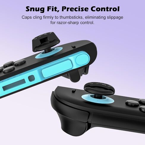 Baoyemes Thumb Grips Set for Nintendo Switch 2/Pro, Anti-Slip Joycon Controller Caps, Ergonomic Design, Enhanced Gaming Grip, Thumb Grip Caps, Switch 2 Joystick Caps, Black, 3 Pairs (6 PCS) in Saudi Arabia