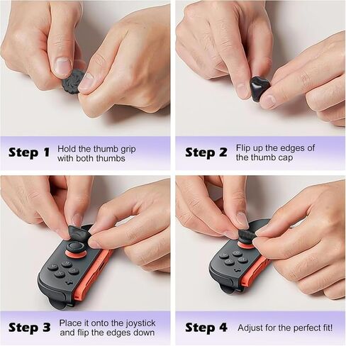 Baoyemes Thumb Grips Set for Nintendo Switch 2/Pro, Anti-Slip Joycon Controller Caps, Ergonomic Design, Enhanced Gaming Grip, Thumb Grip Caps, Switch 2 Joystick Caps, Black, 3 Pairs (6 PCS) in Saudi Arabia