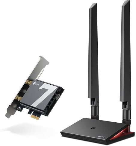 TP-Link WiFi 7 BE9300 PCIe WiFi Card for Desktop PC| Tri-Band Network Card | Bluetooth 5.4, Multicolor Status LED Wireless Adapter, Support AMD/Intel, Not Compatible with Windows 10/Linux-Archer TBE550E in Saudi Arabia