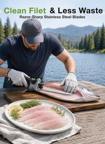 TaskStar Cordless Electric Fillet Knife: 12V Rechargeable Filet Knife Kit with 4 Stainless Steel Blades, Non-Slip Grip, Safety Lock, Fish Scaler, Fin Shears for Filleting and Meat Slicing Fish in Saudi Arabia