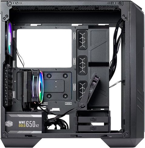 Cooler Master HAF 500 Pro Bundle – PC Case + PSU + CPU Cooler, High Airflow ATX Mid-Tower PC Case with Dual 200mm ARGB Fans + Hyper 212 Halo CPU Air Cooler + MWE 650W Gold Power Supply in Saudi Arabia
