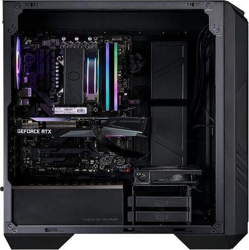 Cooler Master HAF 500 Pro Bundle – PC Case + PSU + CPU Cooler, High Airflow ATX Mid-Tower PC Case with Dual 200mm ARGB Fans + Hyper 212 Halo CPU Air Cooler + MWE 650W Gold Power Supply in Saudi Arabia