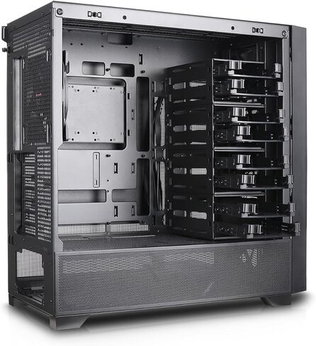Rosewill Helium NAS Max | ATX Mid Tower Computer Case | Mesh Panel | 4 x 140mm PWM Fan | Support 11 x 3.5 HDD | BTF Motherboard Compatible | USB 3.2 Type-C | Ideal for DIY NAS, AI in Saudi Arabia