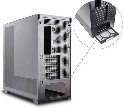 Rosewill Helium NAS Max | ATX Mid Tower Computer Case | Mesh Panel | 4 x 140mm PWM Fan | Support 11 x 3.5 HDD | BTF Motherboard Compatible | USB 3.2 Type-C | Ideal for DIY NAS, AI in Saudi Arabia