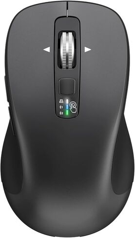 CITLLA Wireless Bluetooth Mouse (USB + BT1 + BT2), Full Size, 4-Way Scrolling, Multi-Device Silent Mouse for Computer, Laptop, iPad, MacBook (Black) in Saudi Arabia