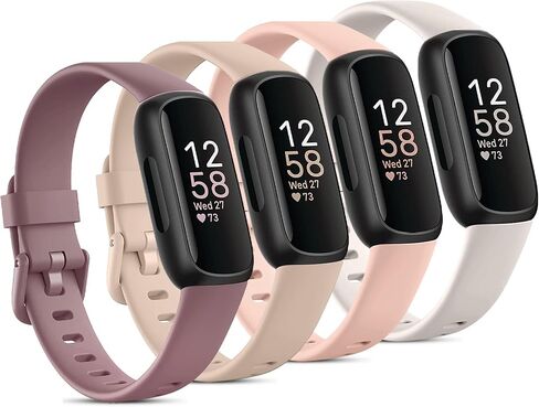 Odbeai 4 Pack Sport Bands Compatible with Fitbit Inspire 3 Bands Women Men | Silicone Band Compatible with Fitbit Inspire 3 Bands for Women Men,Soft Replacemen Strap for Inspire 3 Fitness Tracker,Small in Kuwait