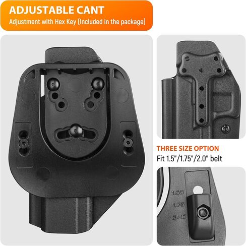 ANOLE OWB Kydex Holster for Springfield Echelon 4.5 Full Size, Optic Cut Open Carry Black, Right Hand | Adjustable Retention, Full Size , Durable Kydex Construction, Secure Fit for Optic-Ready Pistols in Saudi Arabia