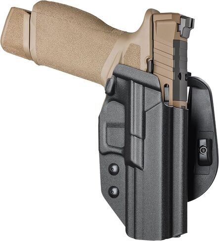 ANOLE OWB Kydex Holster for Springfield Echelon 4.5 Full Size, Optic Cut Open Carry Black, Right Hand | Adjustable Retention, Full Size , Durable Kydex Construction, Secure Fit for Optic-Ready Pistols in Saudi Arabia