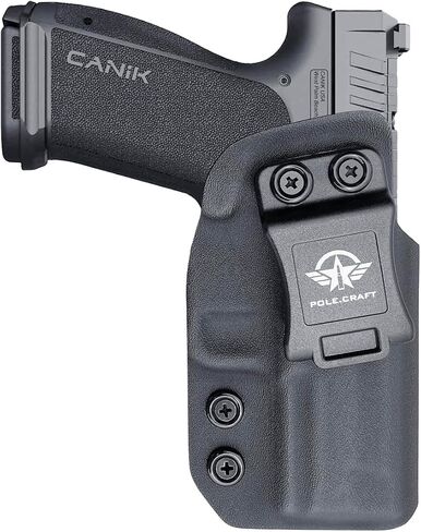 POLE.CRAFT IWB Kydex Holster for Canik Mete MC9 Prime Pistol - Inside Waistband Concealed Carry - Adj. Cant Retention - Cover Mag-Button - No Wear - No Jitter in Kuwait