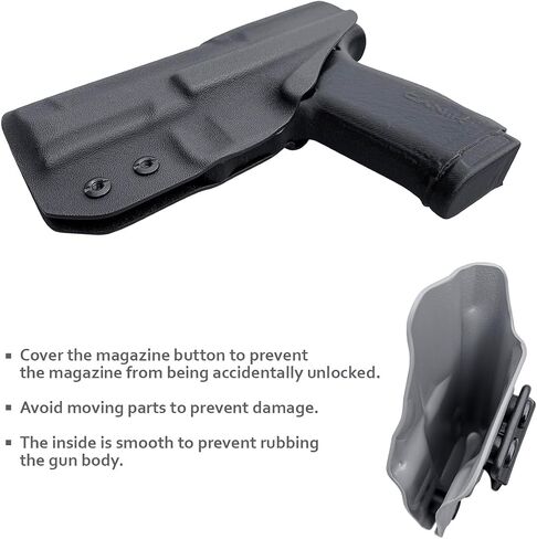 POLE.CRAFT IWB Kydex Holster for Canik Mete MC9 Prime Pistol - Inside Waistband Concealed Carry - Adj. Cant Retention - Cover Mag-Button - No Wear - No Jitter in Kuwait