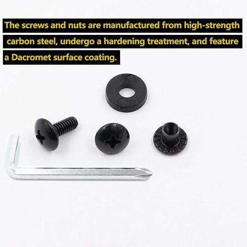 96 Pieces Black Chicago Screws Gun Holster Screws #8-32 x 1/4" & 3/8" for Leather & Kydex Holsters & Clips and Knife Sheaths, with a Cross-Head Screw, Slotted Nut, Rubber Washer. in Saudi Arabia