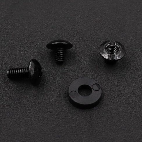 96 Pieces Black Chicago Screws Gun Holster Screws #8-32 x 1/4" & 3/8" for Leather & Kydex Holsters & Clips and Knife Sheaths, with a Cross-Head Screw, Slotted Nut, Rubber Washer. in Saudi Arabia