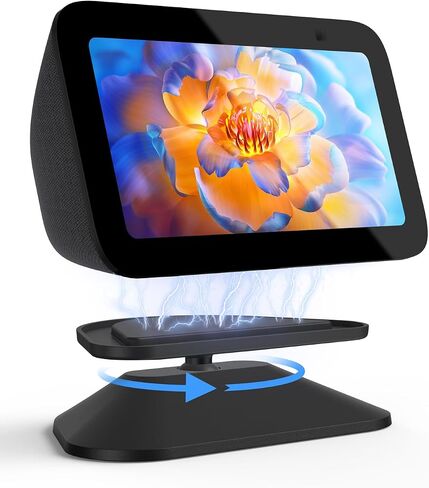 Maxonar Stand for Echo Show 5 (3rd Gen), Adjustable Tilt Swivel Stand Anti-Slip Base Strong Magnetic Compatible with 2023 Release Show 5 Smart Speaker- White in Saudi Arabia