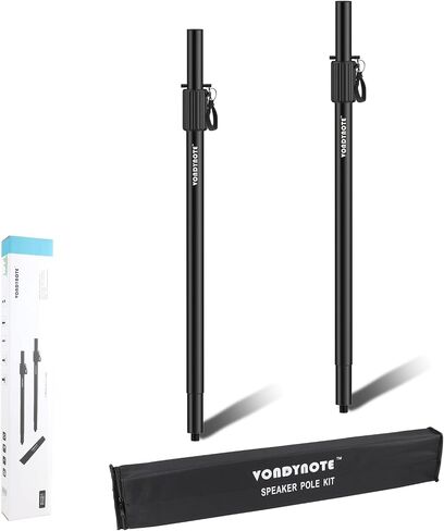 Vondynote Multi Sub to Speaker Poles with M20 and 35mm Mount with Carry Bag | Set of 2, 34"-52" Extendable Speaker Pole, Fit Subs with M20 Threaded or 35mm Mount, 35mm Speaker Pole Mount in Saudi Arabia