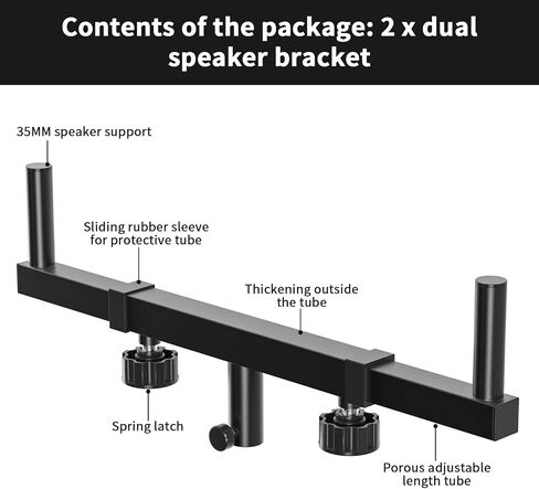 Dual Speaker Mounting Fork Bracket - Adjustable Width 16"-22" in Saudi Arabia