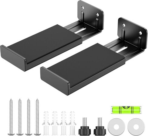 HomeMount Soundbar Wall Mount, Fits Most Soundbars Up to 6.7" Deep, Black | Adjustable design supports up to 33 lbs while saving TV stand space for a clean, modern home theater setup in Saudi Arabia
