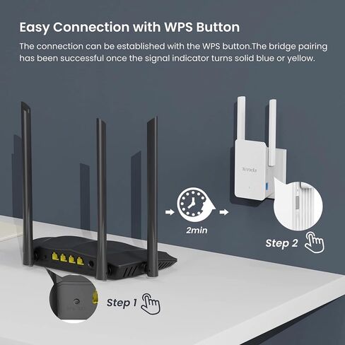 موسع Tenda WiFi 6، معزز إشارة موسع WiFi ثنائي النطاق AX3000 مع منفذ Gigabit Ethernet، معزز WiFi موسع الإنترنت المنزلي، وضع AP، إعداد WPS السهل (A33) in Kuwait