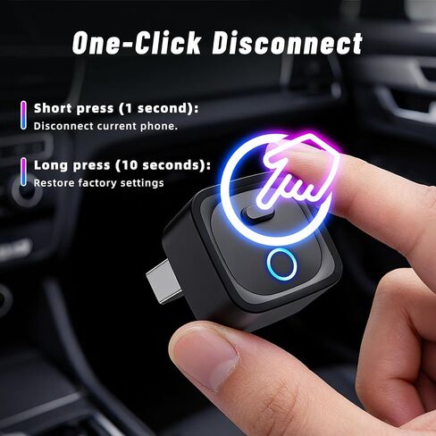 Holdsound 2-in-1 Wireless CarPlay Adapter, Android Auto Wireless Adapter | WiFi 6 + Bluetooth 5.4, Fast Stable Auto-Connect, Plug & Play, No Cables Required in Saudi Arabia