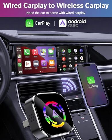 Ablink 2026 Upgarded Wireless CarPlay Adapter for iPhone & Android | Wired to Wireless Carplay Mini USB Design Plug & Play Car Play Adapter, Fast Stable Auto-Reconnect in Saudi Arabia