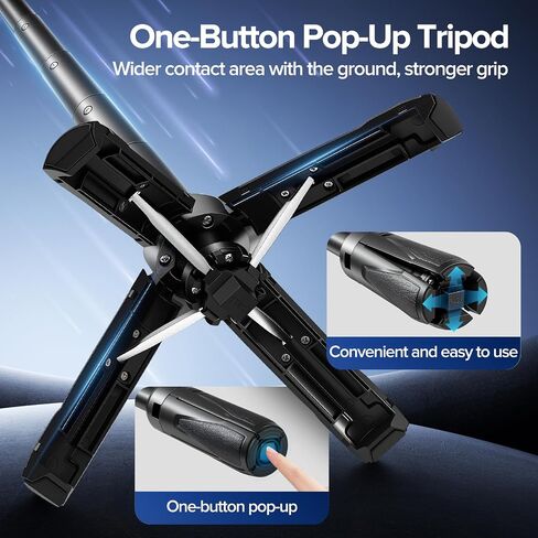 Selfie Stick for iPhone, 4-in-1 Portable Magnetic Selfie Stick | Magnetic Chuck＆Clip 2 in 1, with Remote & 2 Fill Light for Photography, Vlogging, TikTok in Saudi Arabia